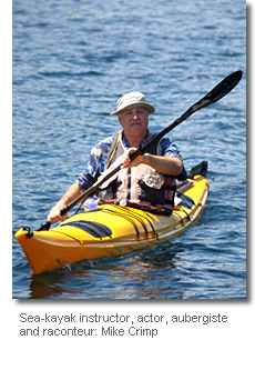 Mike Crimp in his sea kayak